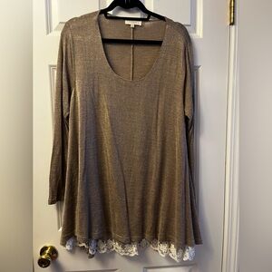 Umgee Tan Long Sleeve Women's Top